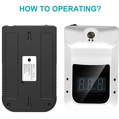 Newooh Termómetro Termómetro infrarrojo Colgante sin Contacto para oficinas Tiendas Escuelas Hotel Restaurante, medición automática de Temperatura Corporal