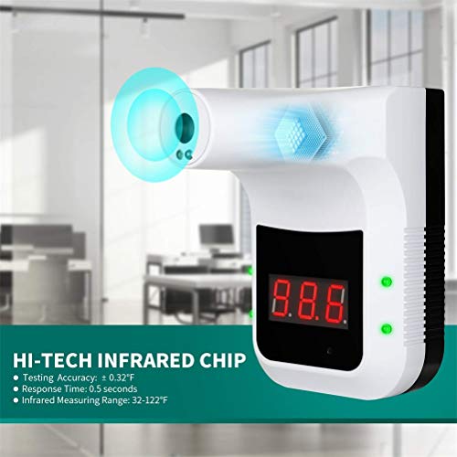 Newooh Termómetro Termómetro infrarrojo Colgante sin Contacto para oficinas Tiendas Escuelas Hotel Restaurante, medición automática de Temperatura Corporal