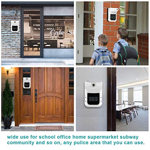 Newooh Termómetro Termómetro infrarrojo Colgante sin Contacto para oficinas Tiendas Escuelas Hotel Restaurante, medición automática de Temperatura Corporal