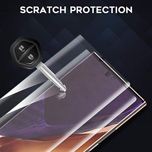 NEWZEROL 3 Packs para Samsung Galaxy Note 20 Ultra Protector de Pantalla [con Kit de instalación] Reconocimiento de Huellas Dactilares en Pantalla [Cobertura Total] Protector de Pantalla Suave
