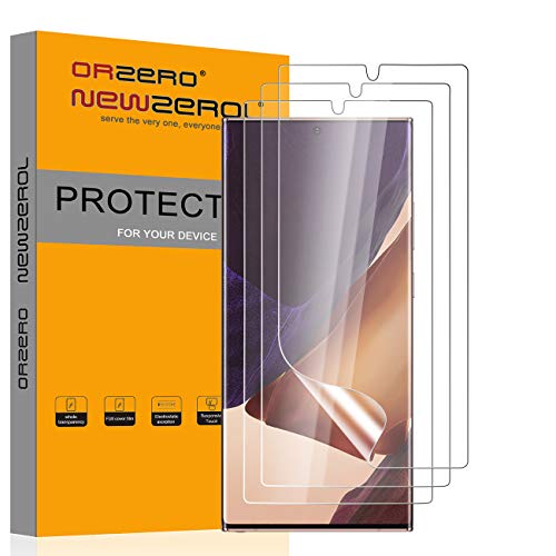 NEWZEROL 3 Packs para Samsung Galaxy Note 20 Ultra Protector de Pantalla [con Kit de instalación] Reconocimiento de Huellas Dactilares en Pantalla [Cobertura Total] Protector de Pantalla Suave