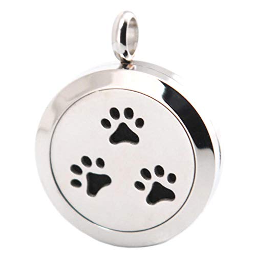 Niaofeces Collar Difusor Collar De Perfume Joyería Perro Palma 30Mm Aromaterapia Aceite Esencial Quirúrgico Collar De Acero Inoxidable Colgante Colgante Difusor De Perfume