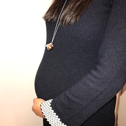 Nibbling Bola collar de embarazo, cuarzo rosa/rosa,