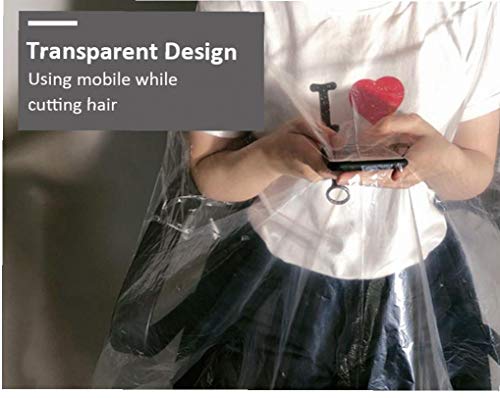 Nicetruc 100 Piezas por Paquete Desechable Tinte De Pelo del Cabo Salon Duradero PE Envoltura De Tela De Pelo Corte De Pelo El Aceite De Emú Desposable Peluquería Delantal