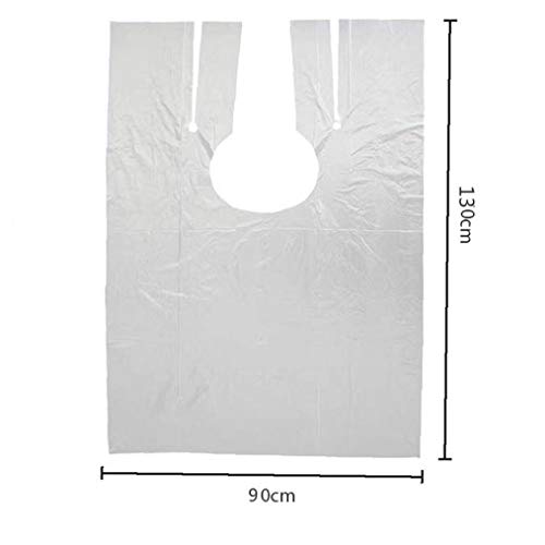 Nicetruc 100 Piezas por Paquete Desechable Tinte De Pelo del Cabo Salon Duradero PE Envoltura De Tela De Pelo Corte De Pelo El Aceite De Emú Desposable Peluquería Delantal