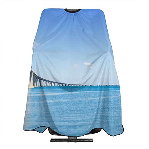 Nicokee Barber - Delantal de peluquería Vasco Da Gama Bridge On Tajo River Europe corte de pelo peluquería profesión barbershop suministros babero kit para hombres y mujeres