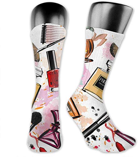 Nifdhkw Calcetines de compresión para cosméticos y maquillaje, calcetines atléticos para mujeres y hombres, la mejor medicina, lactancia, correr, viajes de vuelo, embarazadas