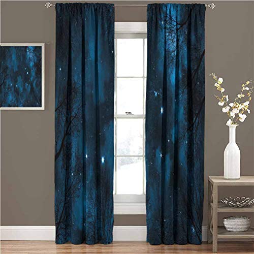 Night Sky - Cortina de aislamiento para todas las estaciones (63 x 84 cm), color azul