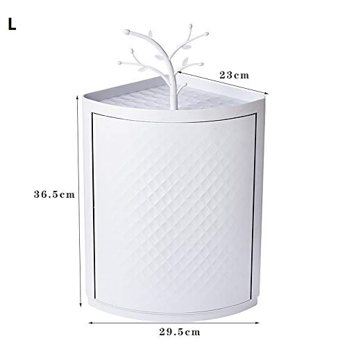 Niikee 360 - Estantería giratoria para baño o cocina, color gris