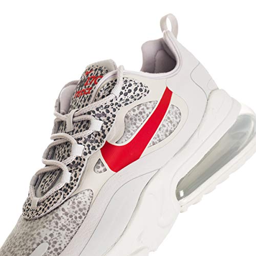 Nike Air MAX 270 React, Zapatillas para Correr para Hombre, Gris Neutro/Rojo Universitario/Lt Grafito, 40.5 EU