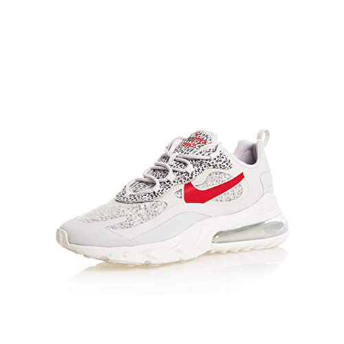Nike Air MAX 270 React, Zapatillas para Correr para Hombre, Gris Neutro/Rojo Universitario/Lt Grafito, 40.5 EU