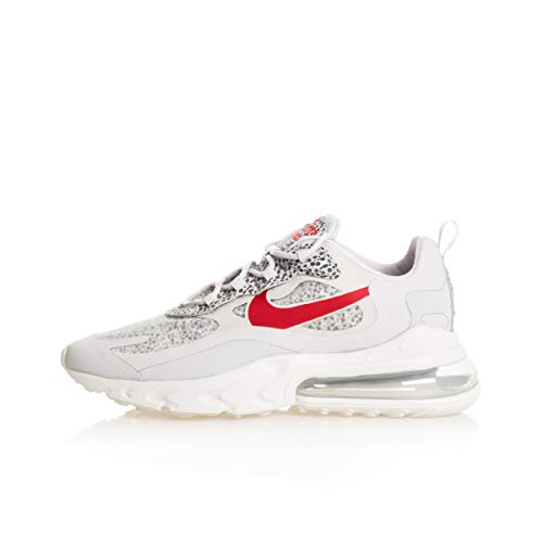 Nike Air MAX 270 React, Zapatillas para Correr para Hombre, Gris Neutro/Rojo Universitario/Lt Grafito, 40.5 EU