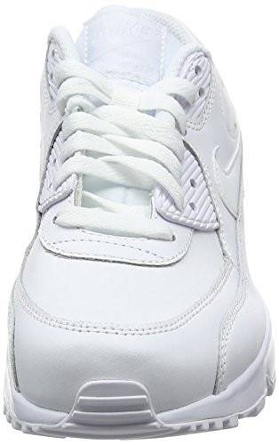 Nike Air MAX 90 Leather, Zapatillas para Niños, Blanco (White/White 100), 38 EU
