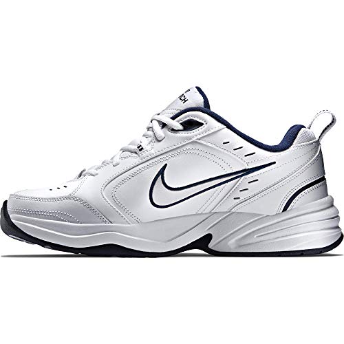 Nike Air Monarch IV, Zapatillas de Gimnasia para Hombre, Blanco (White/Metallic Silver/Midnight Navy 102), 42.5 EU