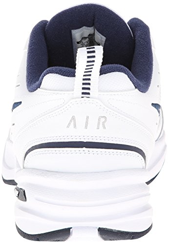 Nike Air Monarch IV, Zapatillas de Gimnasia para Hombre, Blanco (White/Metallic Silver/Midnight Navy 102), 42.5 EU