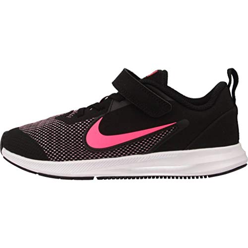 Nike Downshifter 9 (PSV), Zapatillas de Running para Asfalto para Niños, Multicolor (Black/Hyper Pink/White 003), 35 EU