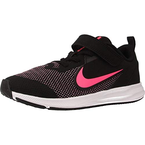 Nike Downshifter 9 (PSV), Zapatillas de Running para Asfalto para Niños, Multicolor (Black/Hyper Pink/White 003), 35 EU