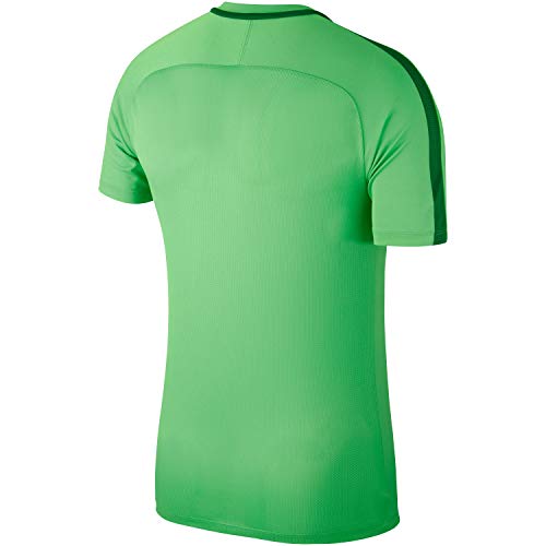 NIKE M NK Dry Acdmy18 Top SS T-Shirt, Hombre, Lt Green Spark/Pine Green/White, S