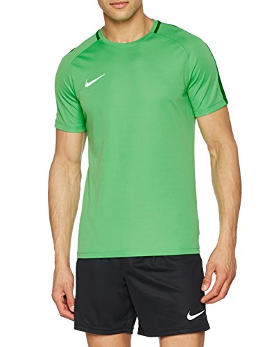 NIKE M NK Dry Acdmy18 Top SS T-Shirt, Hombre, Lt Green Spark/Pine Green/White, S