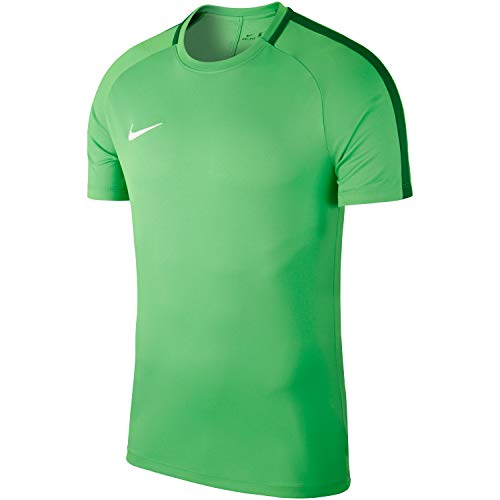 NIKE M NK Dry Acdmy18 Top SS T-Shirt, Hombre, Lt Green Spark/Pine Green/White, S