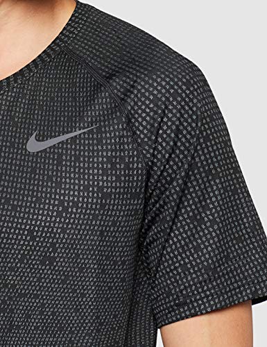 NIKE M NP BRT Top SS Aoj Camiseta de Manga Corta, Hombre, Black/Black/Dark Grey