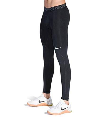 NIKE Pro Tights Leggins, Hombre, Negro (Black/Anthracite/White), S