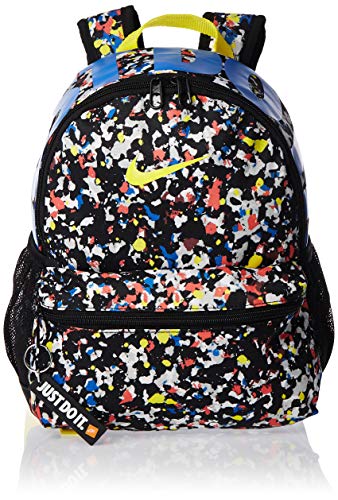 NIKE Y Nk Brsla JDI Mini Bkpk-AOP Mochilla de Deporte, Unisex niños, Black/Black/(OPTI Yellow), MISC