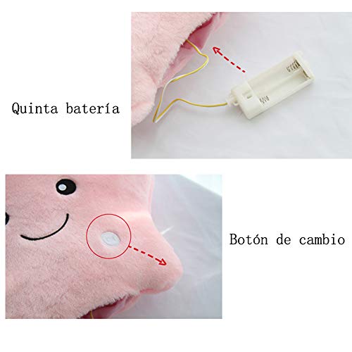 Nikgic - Cojín Luminosas LED Estrellas Peluche Almohadas Muñeca Niños Juguetes Regalo de Cumpleaños Navidad Fiesta Juguete de Peluche para Decoración Regalos Azul