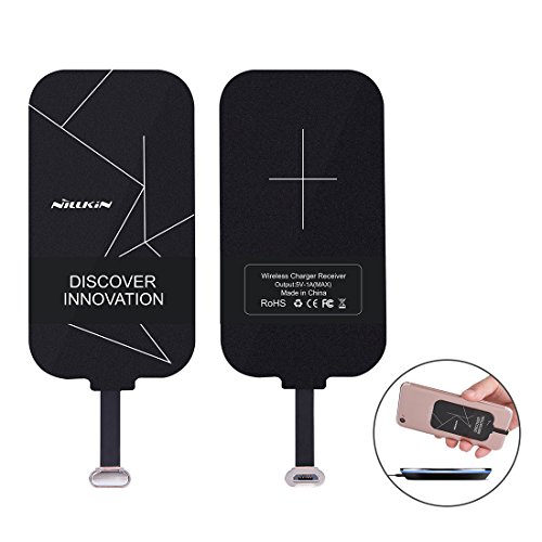 Nillkin Receptor de Cargador inalámbrico Qi, Receptor de Carga inalámbrico, Chip de módulo de Parche Ultra Delgado para Dispositivos V6 X6 y Qi Qarrow, Micro USB inactivo
