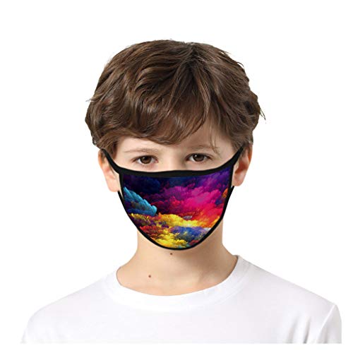 Niño 1PC Reutilizable BASIC PACK MASCARILLAS DE TELA LAVABLE REUTILIZABLE CAPAS + BOLSILLO CON FILTROS TELA HOMOLOGADOS INCLUIDOS. DOBLE AJUSTE ELASTICO CABEZA. Protector facial/Bufanda con bucl