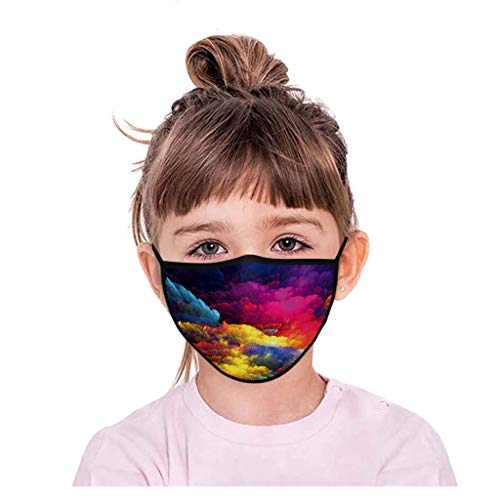 Niño 1PC Reutilizable BASIC PACK MASCARILLAS DE TELA LAVABLE REUTILIZABLE CAPAS + BOLSILLO CON FILTROS TELA HOMOLOGADOS INCLUIDOS. DOBLE AJUSTE ELASTICO CABEZA. Protector facial/Bufanda con bucl