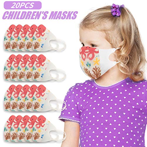Niños 20PC Chico Mascarilla desechable rosa, tela no tejida de tres capas, salud/limpieza/exterior, para niña/mujer/adulto Calentador de cuello Protección UV Transpirable A prueba de viento
