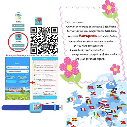 Niños Musica Smartwatch Phone, Reloj Inteligente MP3 con Localizador GPS Chat de Voz SOS Cámara Despertador FM Linterna Relojes para Niños Niñas 4-15 años de Edad Compatible con iOS Android, Rosa