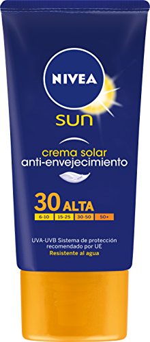 NIVEA Crema Solar Anti-Envejecimiento, Protección Alta, FP 30-50 ml