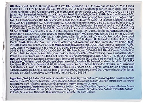 NIVEA Creme Soft Jabón en Pastilla (3 unidades x 100 gramos), está enriquecida con Aceite de Almendras para limpiar y cuidar la piel de las manos