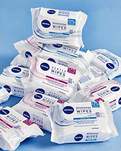 Nivea Daily Essentials 3 en 1 Toallitas de limpieza facial, piel normal, pack de 4, Total 160 toallitas