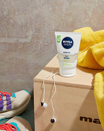 Nivea Men Sensitive - Limpiador facial para Hombre, 100 ml, pack de 6 unidades
