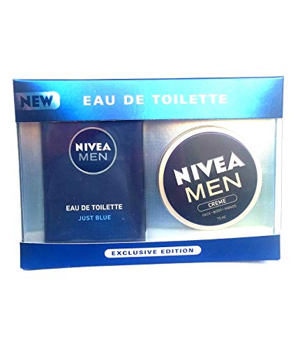 Nivea Men Set Exclusive Edition 1 x Eau de Toilette – Just Blue – 1 x Nivea Men Crema 75 ml