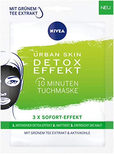 Nivea Urban Skin Detox - Mascarilla facial para piel estresada, 10 minutos
