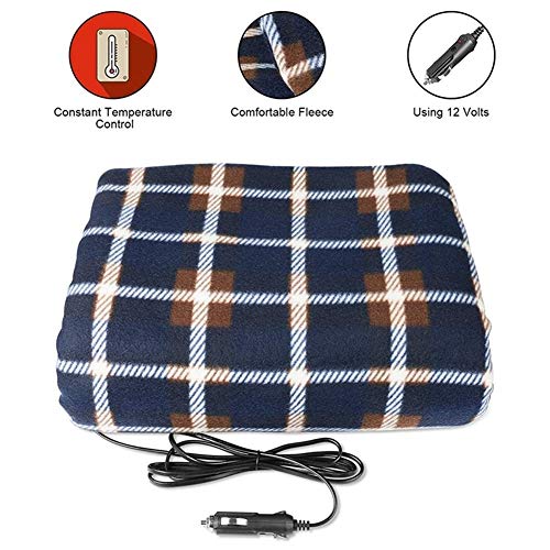 NLJYSH Eléctrica Suave Manta de calefacción del Coche y los Accidentes cerebrovasculares Gruesa Manta de Calentamiento a Temperatura (Color : Blue)