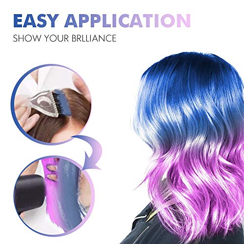 NMSLQ Tinte termocrómico Que Cambia de Color, Crema para teñir el Cabello Multicolor Suave y Segura para Todos los cabellos, Crema para teñir el Cabello de Moda DIY para cumpleaños, Fiesta de Cosplay