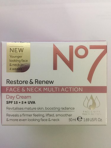 No 7 Restore & Renew - Crema de día para rostro y cuello (protección solar F15+5*UVA)