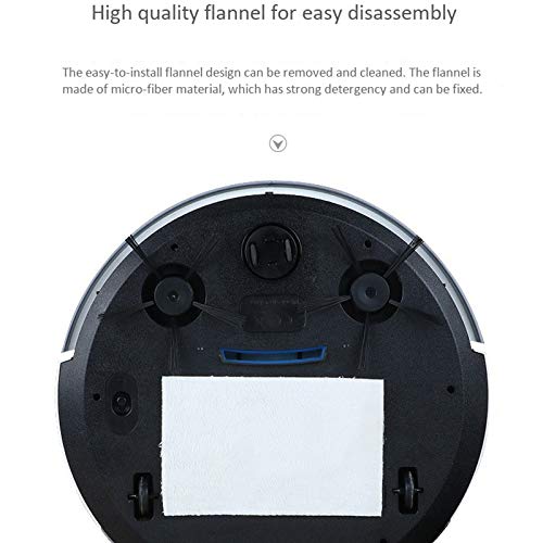 Noblik Robot Aspirador 1800Pa AspiracióN Potente 3 en 1 Pelo de Mascotas Hogar Seco Mojado Trapear Limpieza Robot Carga Aspiradora Blanco