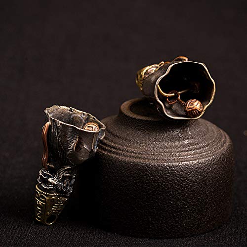 NOBRAND Campanas impermanentes de latón Puro y Cobre Blanco Bicolor Angustiado en Blanco y Negro impulsan el diablillo