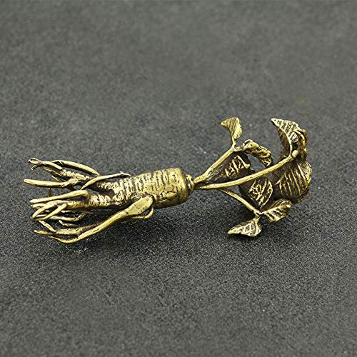 NOBRAND Cobre Puro colección de Bronce Retro latón Hacer Adornos Antiguos Antiguos Ginseng Salvaje Adornos Ruyi