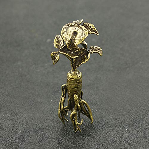 NOBRAND Cobre Puro colección de Bronce Retro latón Hacer Adornos Antiguos Antiguos Ginseng Salvaje Adornos Ruyi