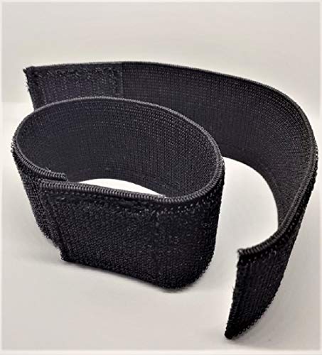 NoLimit20 Pernera Militar táctico. Sujeta pantalón Senderismo, Trekking, montaña, Escalada. Velcro elástico tobillero. Ciclismo, sujeta espinilleras fútbol [Negro.Talla única 5x30cm.]