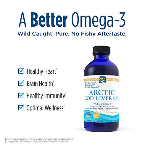 Nordic Naturals Aceite De Higado De Bacalao Ártico, 1060 Mg Sin Sabor - 237 Ml. 1 Unidad 400 g