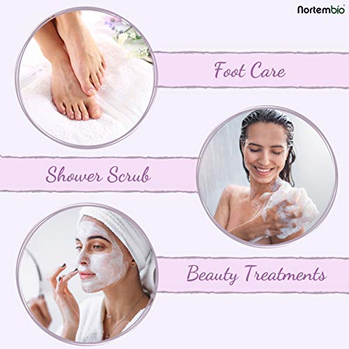 Nortembio Sal de Epsom 6 Kg. Novedosa Fragancia de Fresa y Rosas. Hidratada con Vitamina C y E. Sales de Baño y Cuidado Personal. E-Book incluido.