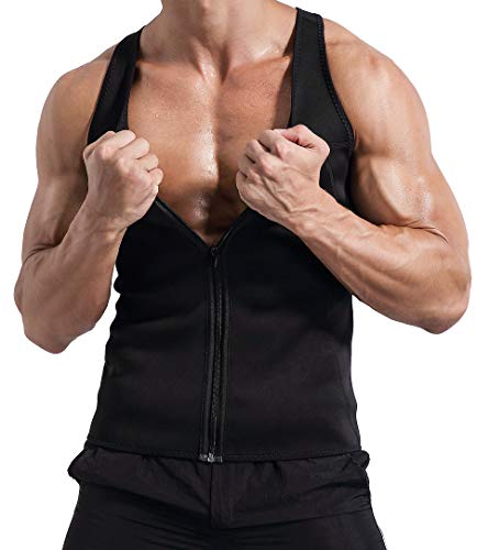 Novasoo Faja Reductora Adelgazante Hombre Neopreno Camiseta Reductora Compresion de Sauna Deportivo Chaleco